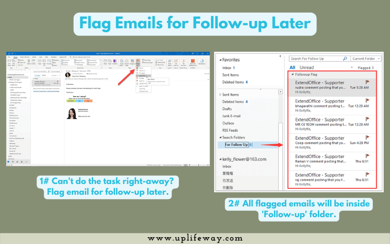 Flagging emails for later action will help you get things time