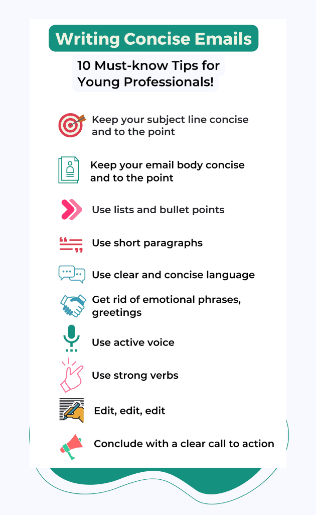 How To Keep Your Emails Concise And To The Point infographics