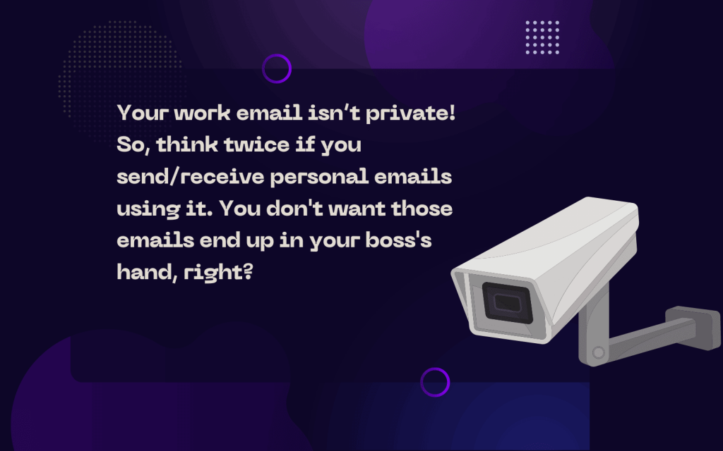 Privacy leak by using business email in personal matters
