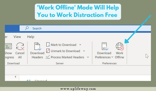Working in offline mode can help you to avoid distraction and focus