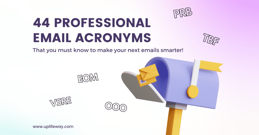 Professional email acronyms with PDF download option