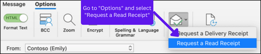 How to Add a Read Receipt in Outlook Mac